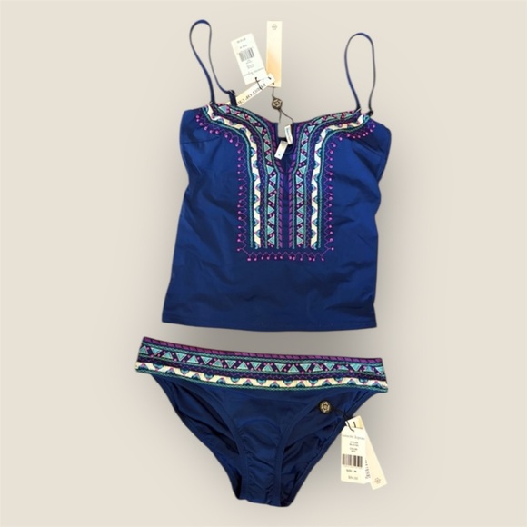 Nanette Lepore Blue and Purple Swim Set - Picture 1 of 11